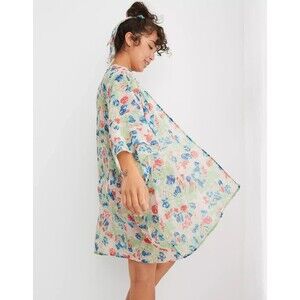 NWT Aerie Chiffon Slumber Party Kimono Cape Colorful Flowy Swim Cover Up O/S